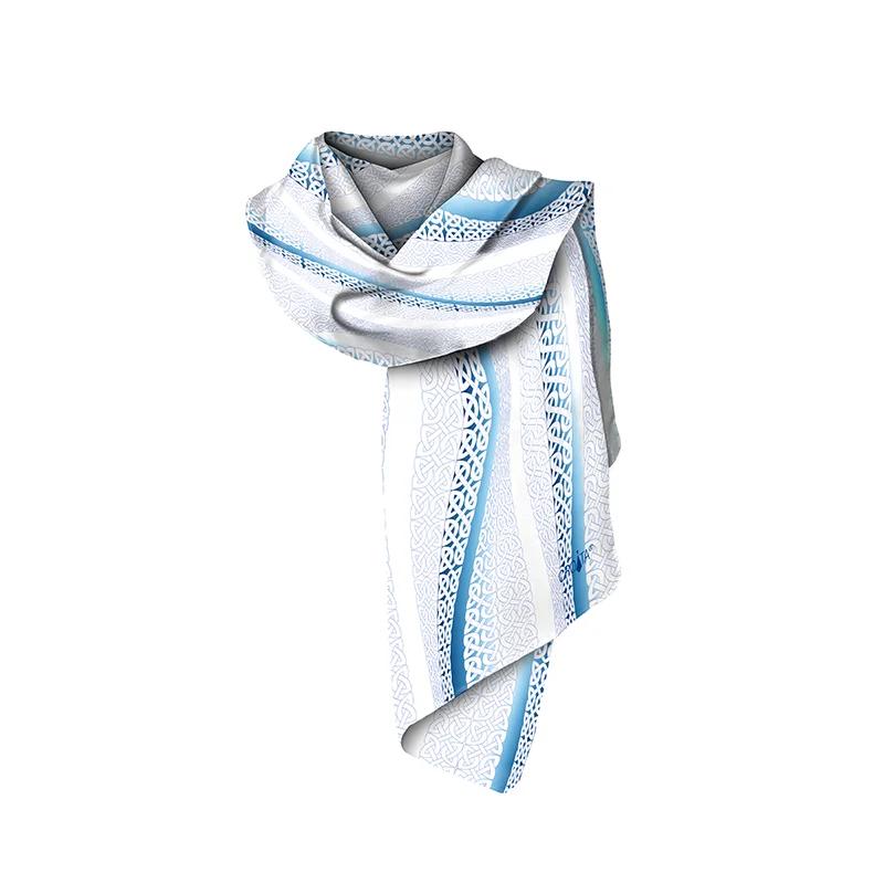 Shawl CROATA Thematic  Braiding White  Silk 100%  