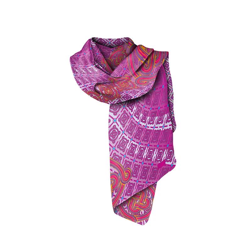 Shawl CROATA Thematic  Braiding Magenta  Silk 100%  