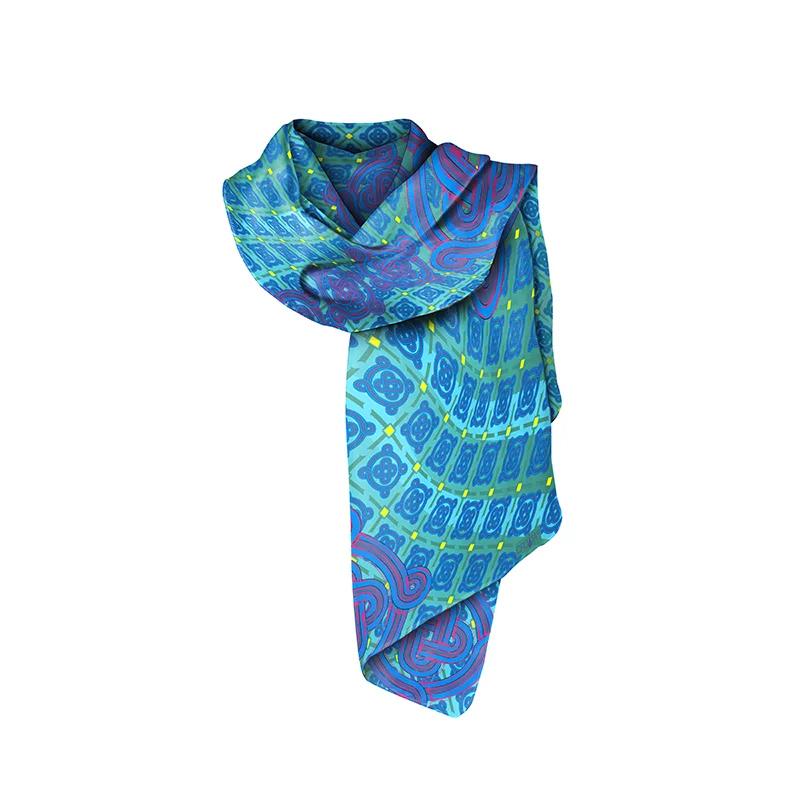 Shawl CROATA Thematic  Braiding Green  Silk 100%  