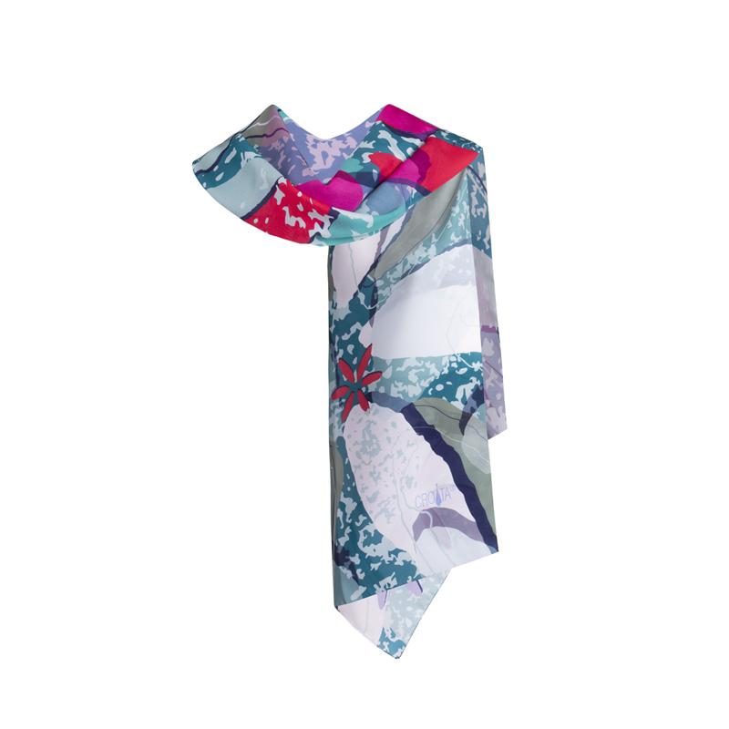 Shawl CROATA Thematic Shawl, thematic Water fountain Light green  Silk 100%  