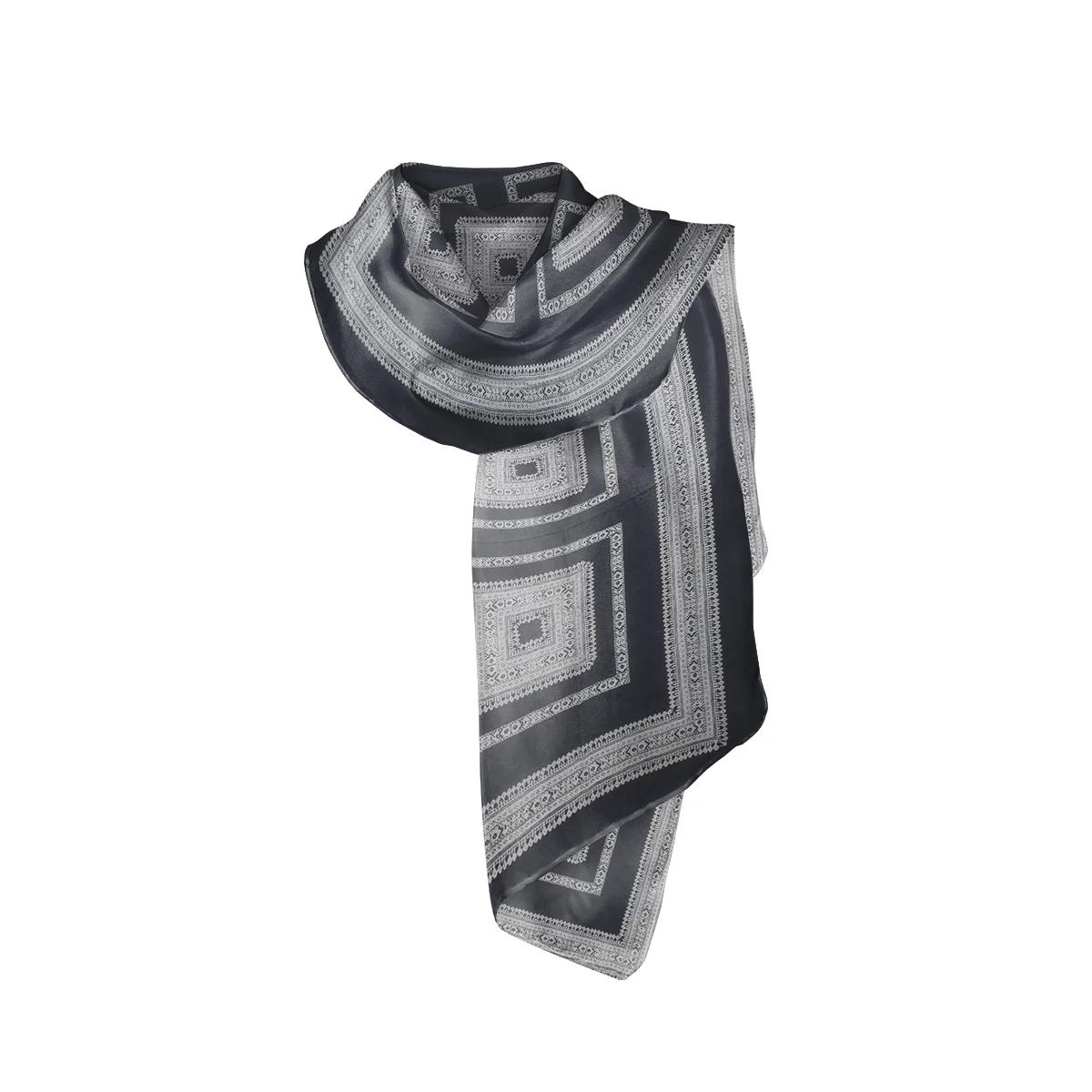 Shawl CROATA Rubec Thematic Shawl, thematic Folk embroidery Grey  Silk 100%  