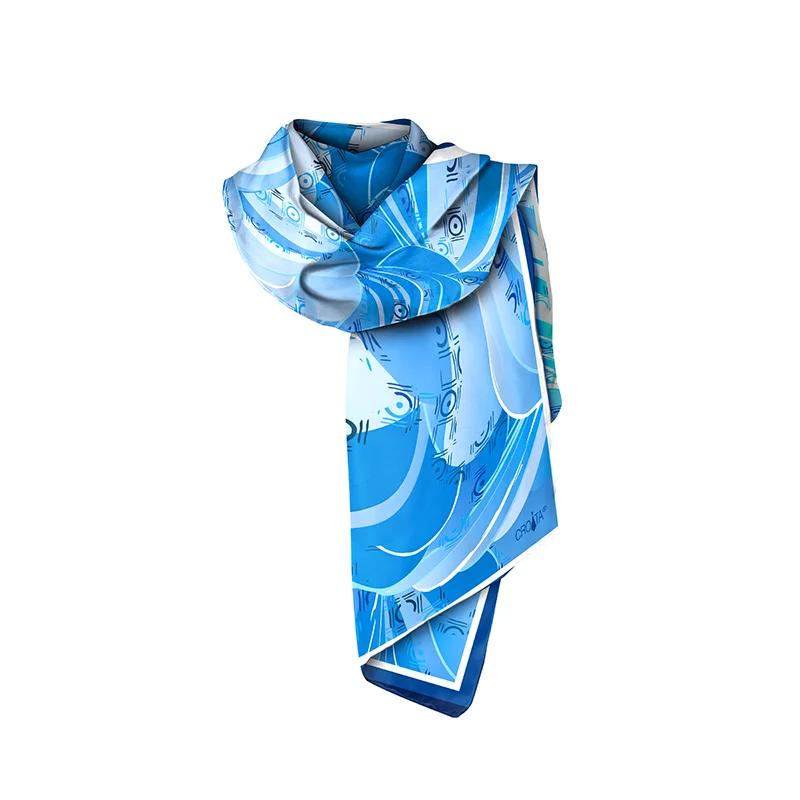 Shawl CROATA Classic  Other Blue  Silk 100%  