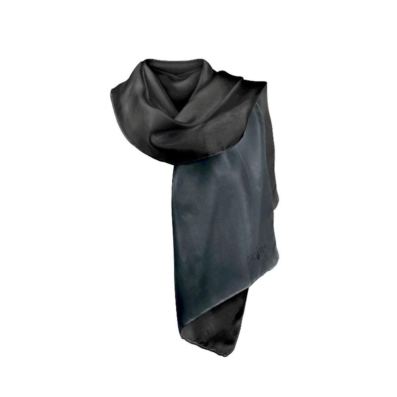Shawl CROATA Classic  Solid Black  Silk 100%  