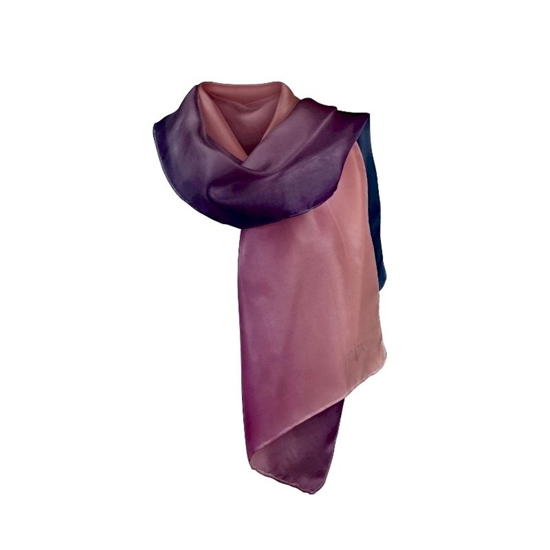 Shawl CROATA Classic  Solid Purple  Silk 100%  