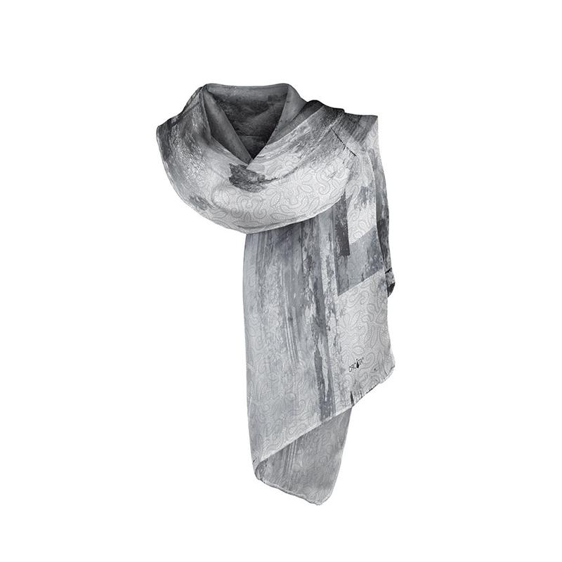 Shawl CROATA Brijuni Thematic Limited edition Lace Grey  Silk 100%  