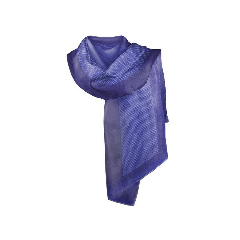 Shawl CROATA Dubrovnik Thematic Limited edition Braiding Dark blue  Wool 48%, Silk 35%, Cashmere 17%  