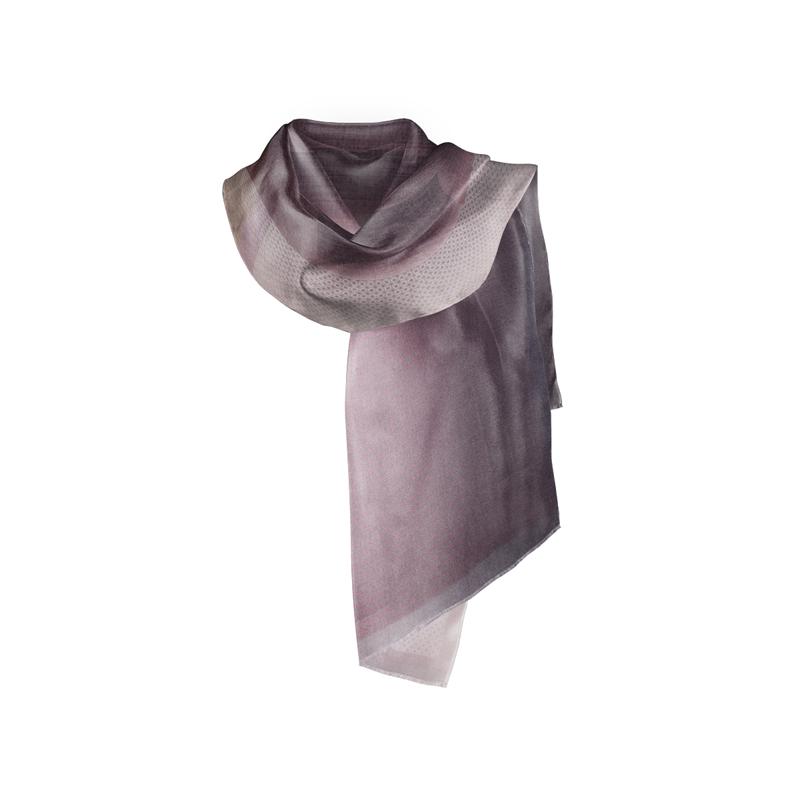Shawl CROATA Dubrovnik Thematic Limited edition Braiding Grey  Wool 48%, Silk 35%, Cashmere 17%  