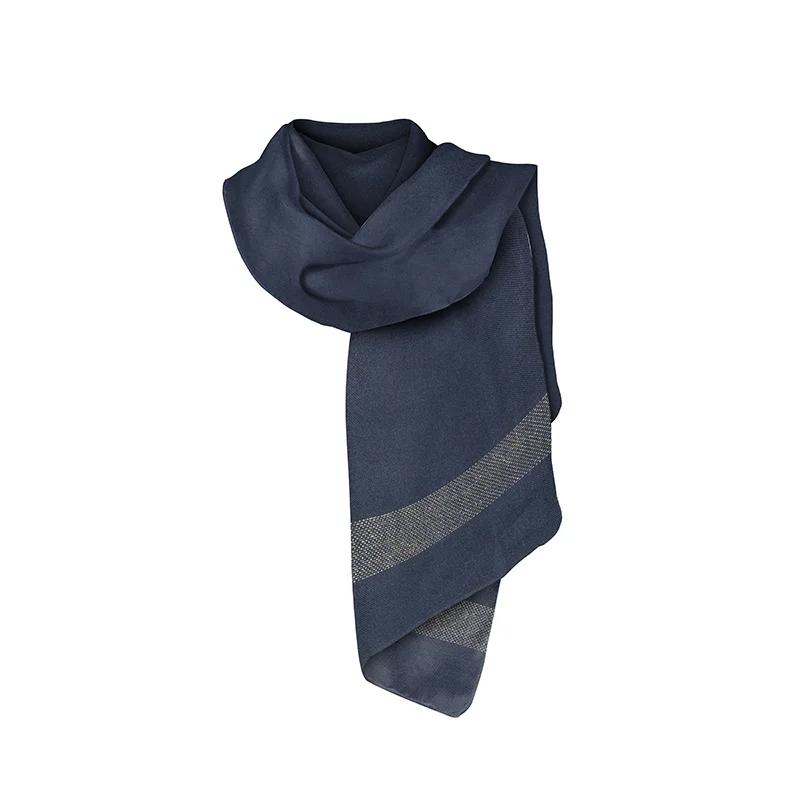 Shawl CROATA AuHRum Classic   Dark blue  Silk 98%, metallized fiber (gold) 2%  