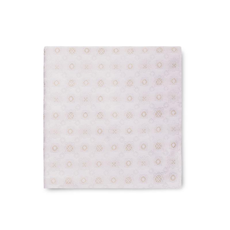 Pocket square CROATA AuHRum Thematic  Braiding Beige  Silk 80%, Golden laminated silk thread 20%  