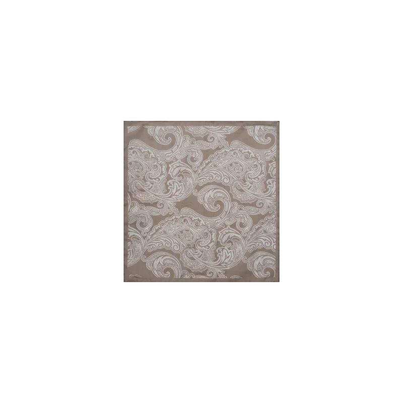 Pocket square CROATA Classic  Paisley Beige  Silk 27%, Cotton 735  
