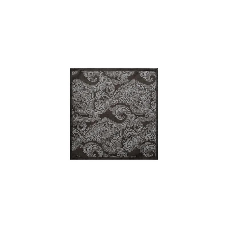 Pocket square CROATA Classic  Paisley Brown  Silk 27%, Cotton 735  