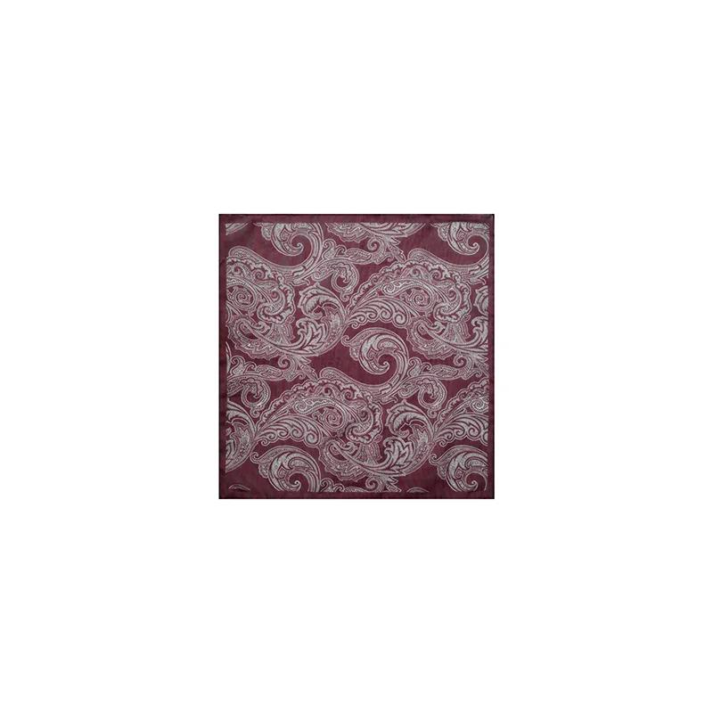Pocket square CROATA Classic  Paisley Wine red  Silk 27%, Cotton 735  