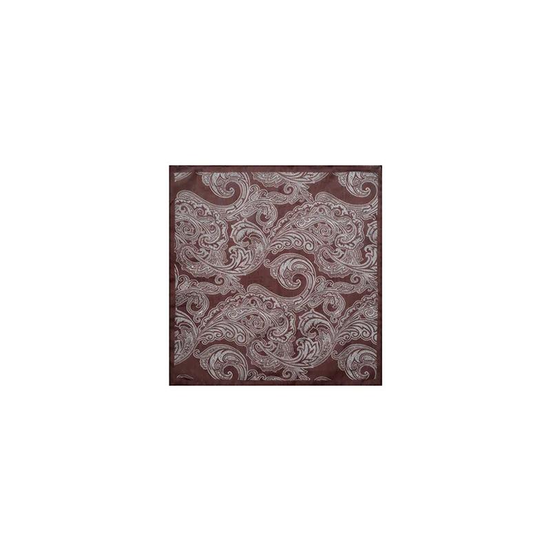 Pocket square CROATA Classic  Paisley Brick orange  Silk 27%, Cotton 735  
