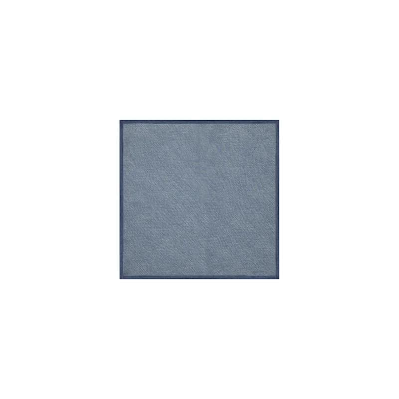 Pocket square CROATA Classic  Solid textured Blue  Silk 27%, Cotton 735  