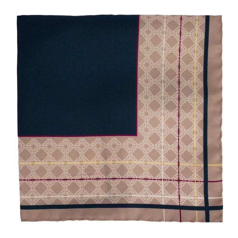 Pocket square CROATA CROATA Thematic  Braiding Beige  Silk 100%  