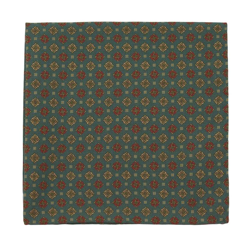 Pocket square CROATA Thematic  Braiding Petroleum  Silk 100%  