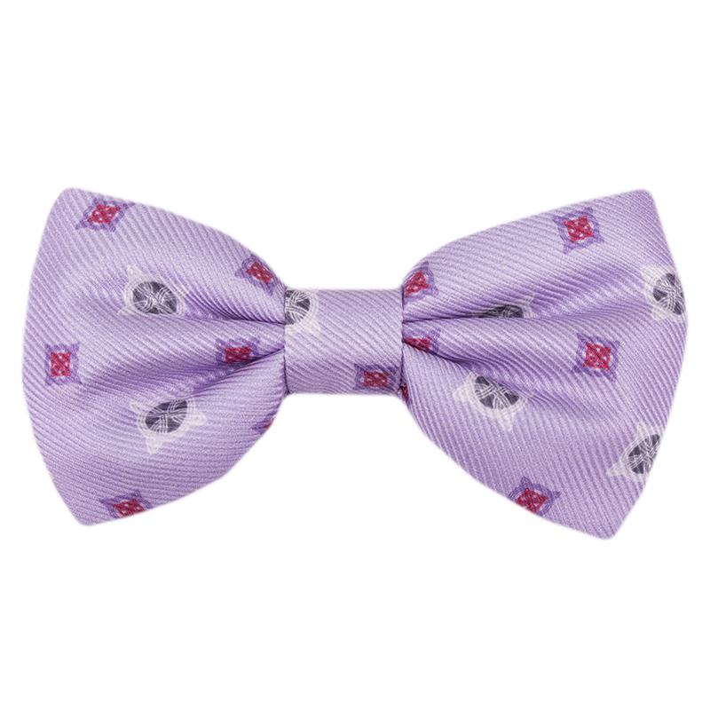 Bow tie CROATA Thematic Pre-tied bow tie Braiding Lilac  Silk 100%  