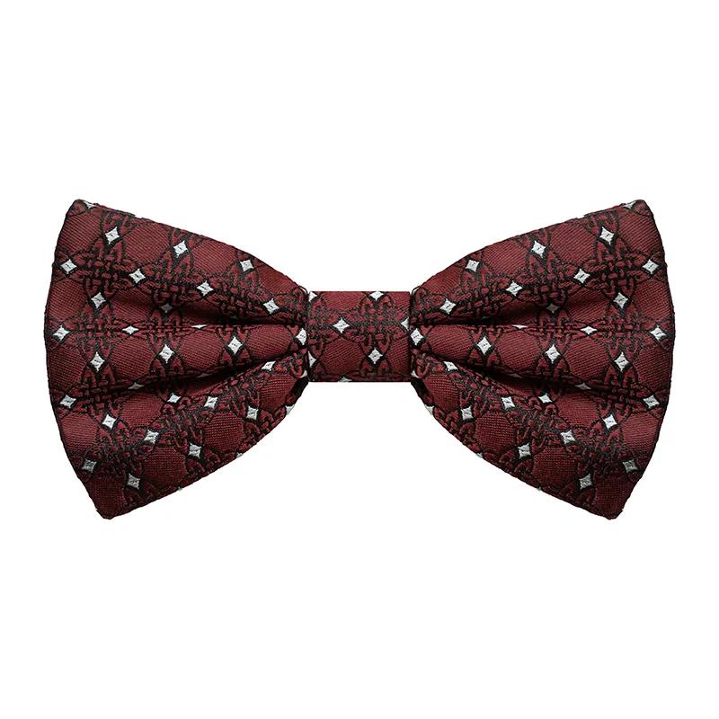 Bow tie CROATA Thematic Pre-tied bow tie Braiding Wine red  Silk 100%  