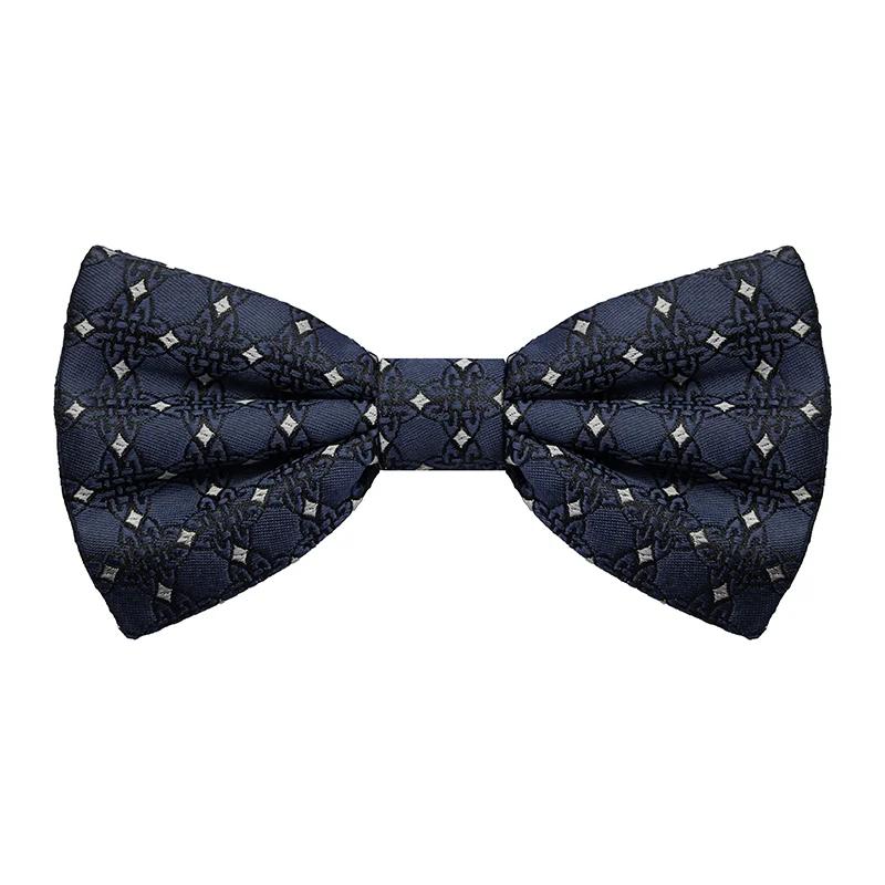 Bow tie CROATA Thematic Pre-tied bow tie Braiding Dark blue  Silk 100%  