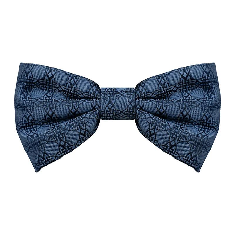 Bow tie CROATA Thematic Pre-tied bow tie Braiding Blue  Silk 100%  