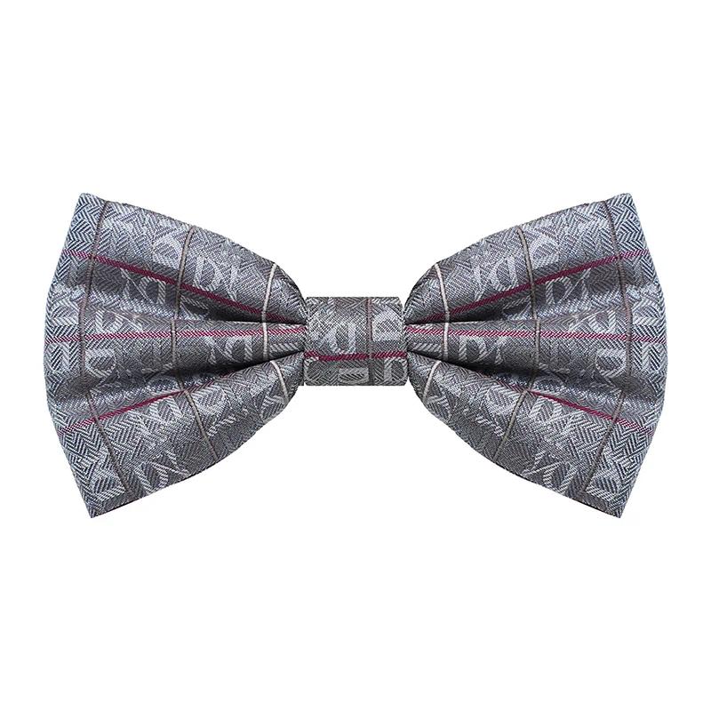 Bow tie CROATA Thematic  Glagolitic alphabet Grey  Silk 100%  