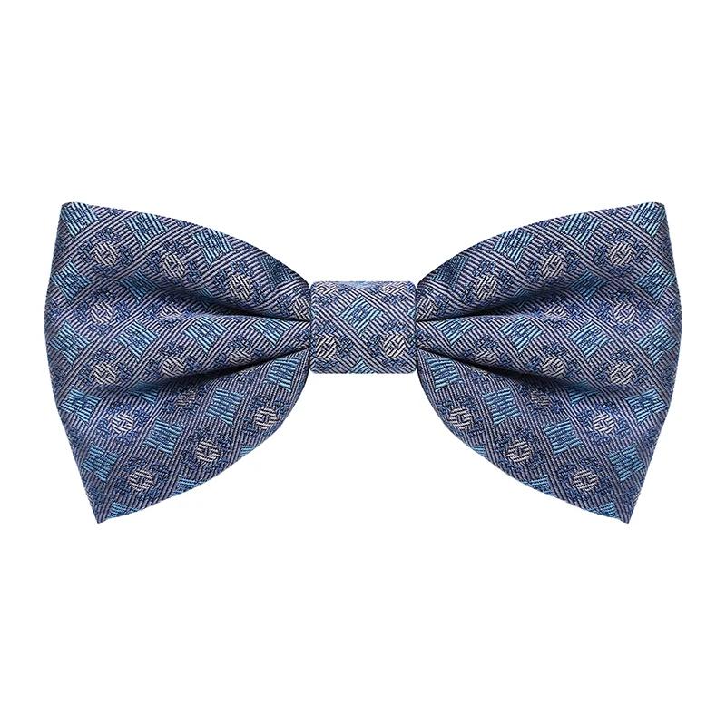 Bow tie CROATA Thematic  Folk embroidery Blue  Silk 100%  