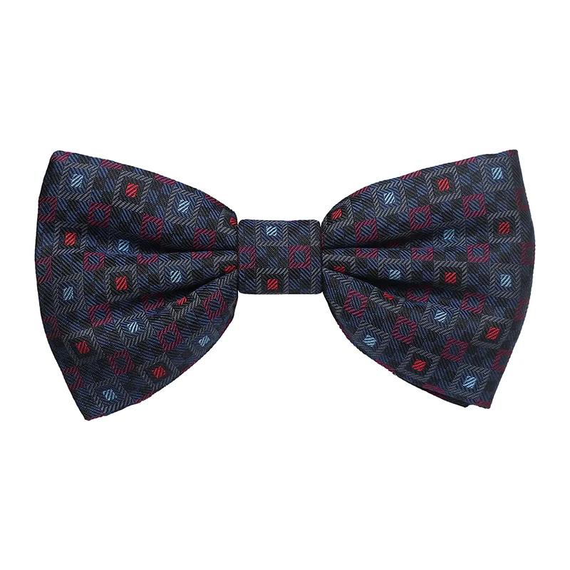 Bow tie CROATA Thematic  Squares Dark blue  Silk 100%  