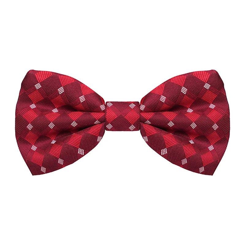 Bow tie CROATA Thematic  Squares Red  Silk 100%  