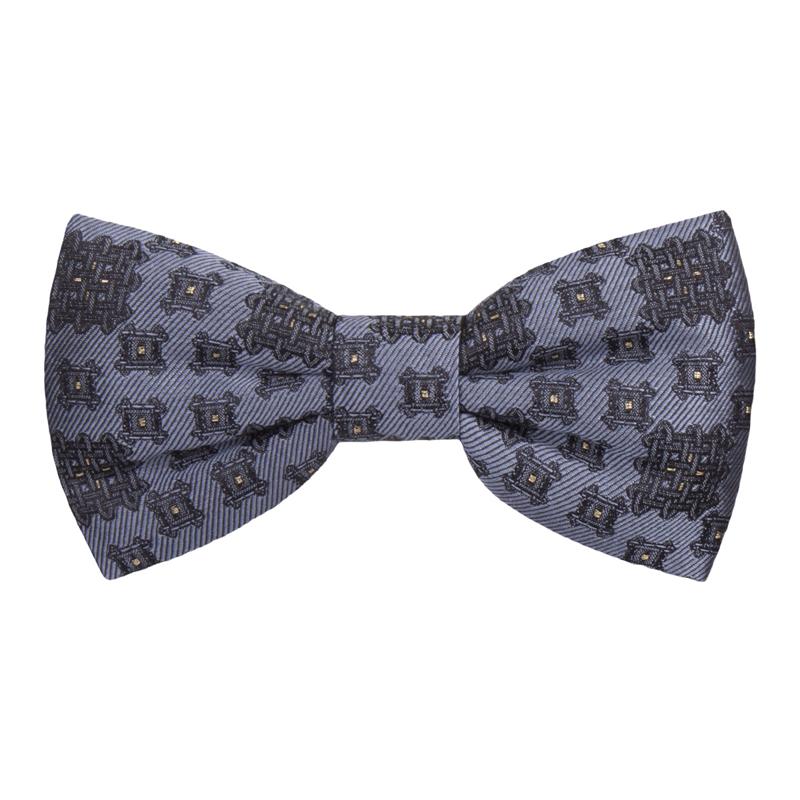 Bow tie CROATA AuHRum Thematic Pre-tied bow tie Braiding Light blue  Silk 87%,Metalized silk thread(gold)13%  