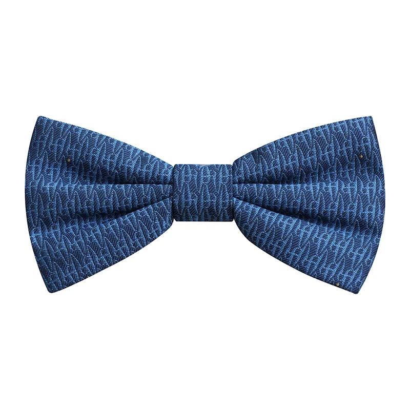 Bow tie Brijuni Thematic Pre-tied bow tie Glagolitic alphabet Blue  Silk 100%  