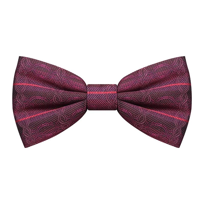 Bow tie CROATA Brijuni Thematic Pre-tied bow tie Braiding Wine red  Silk 100%  