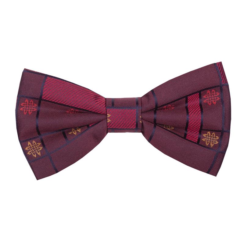 Bow tie CROATA 4 Thematic Limited edition Braiding Wine red  Silk 100%  