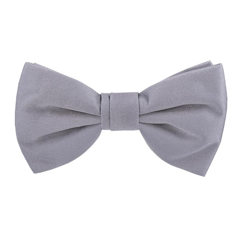 Bow tie CROATA Classic  Solid Grey  Silk 100%  