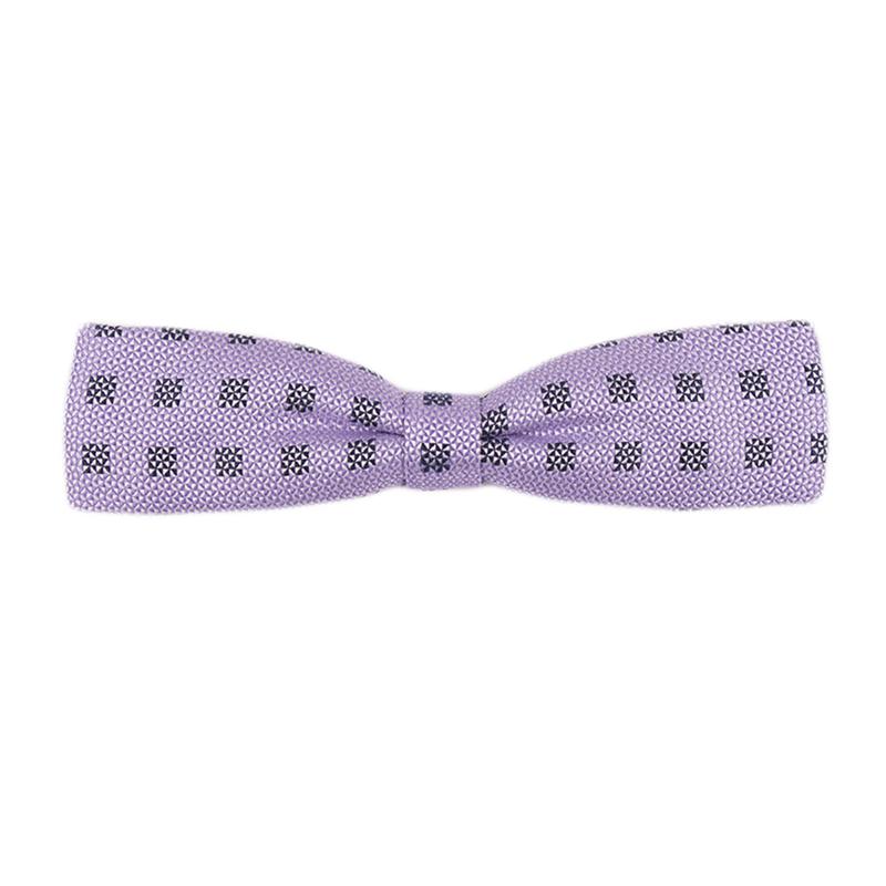 Bow tie CROATA Classic Classic Squares Lilac  Silk 100%  