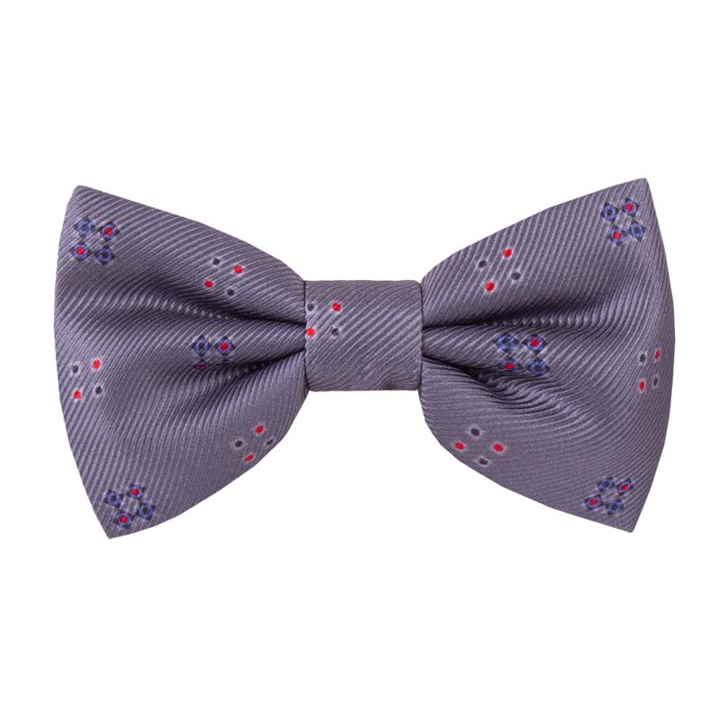Bow tie CROATA Classic  Dots Grey  Silk 100%  