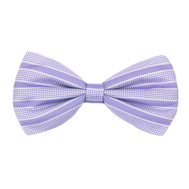 Bow tie kids CROATA Classic Kids Regimental Lilac  Silk 100%  