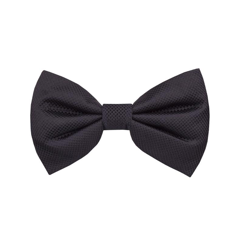 Bow tie kids CROATA Classic Kids Solid textured Black  Silk 100%  