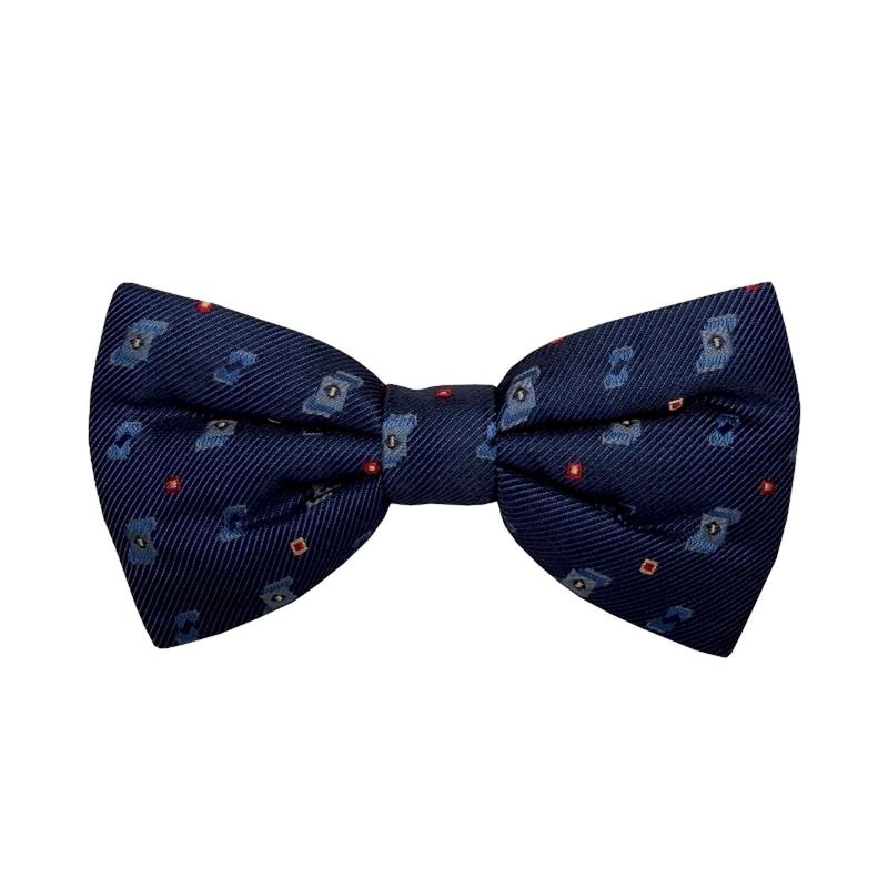 Bow tie CROATA Brijuni Classic  Squares Blue  Silk 100%  