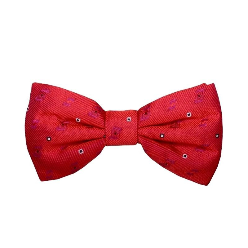 Bow tie CROATA Brijuni Classic  Squares Red  Silk 100%  