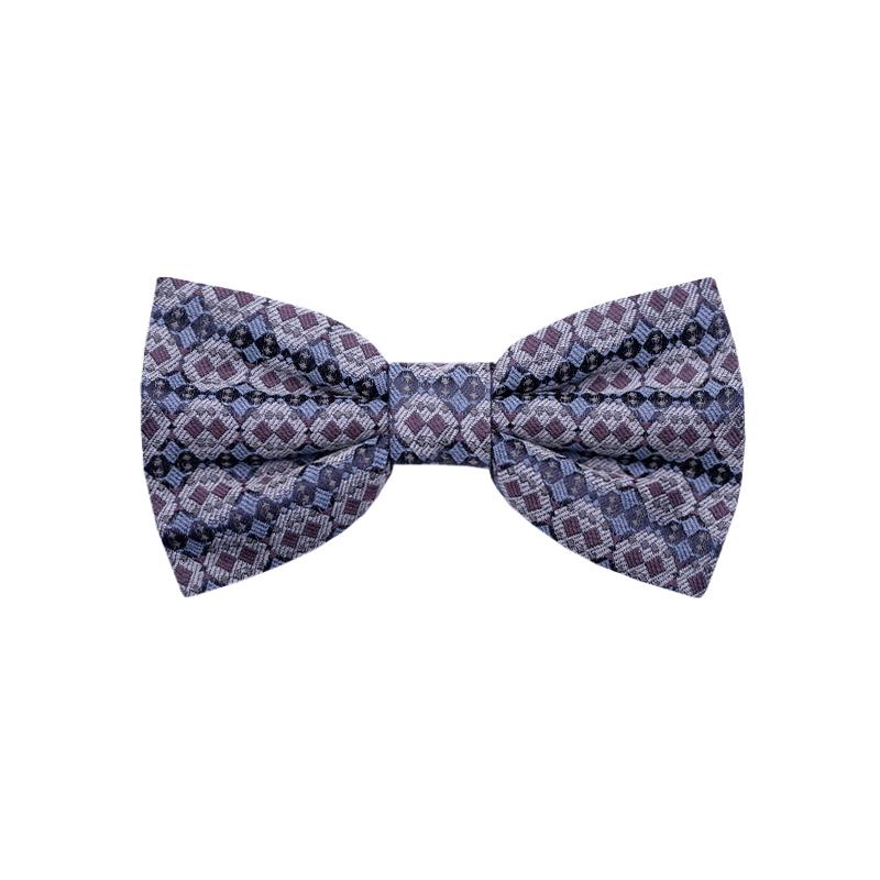 Bow tie CROATA Brijuni Classic  Squares Grey  Silk 100%  