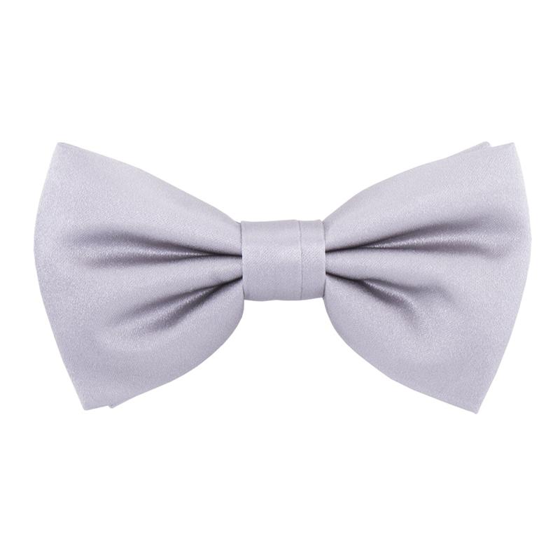 Bow tie CROATA Classic  Solid Light grey  Silk 100%  