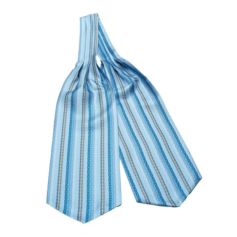 Ascot CROATA Thematic  Braiding and glagolitic alphabet Light blue  Silk 100%  