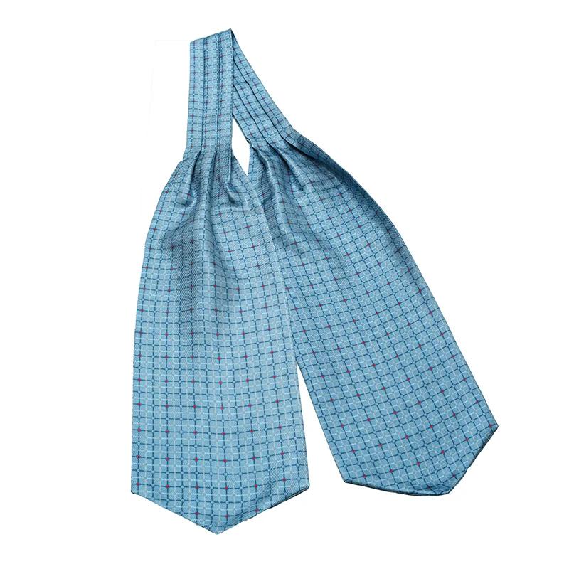 Ascot CROATA Thematic  Glagolitic alphabet Light blue  Silk 100%  