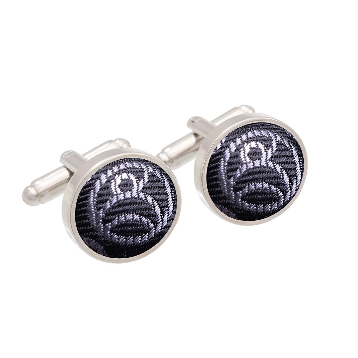 Cufflinks CROATA Thematic  Secession Black  Silk 100%  
