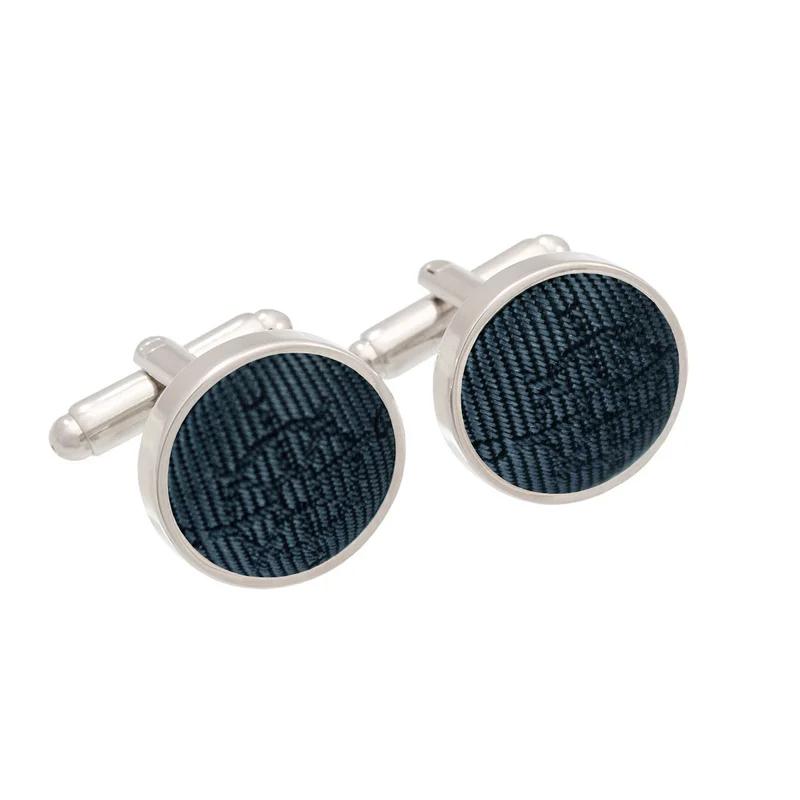 Cufflinks CROATA Thematic  Maritime motifs Grey  Silk 100%  