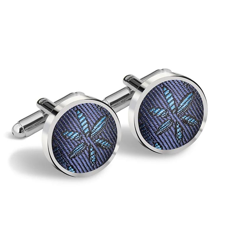 Cufflinks CROATA Thematic  Water fountain Dark blue  Silk 100%  
