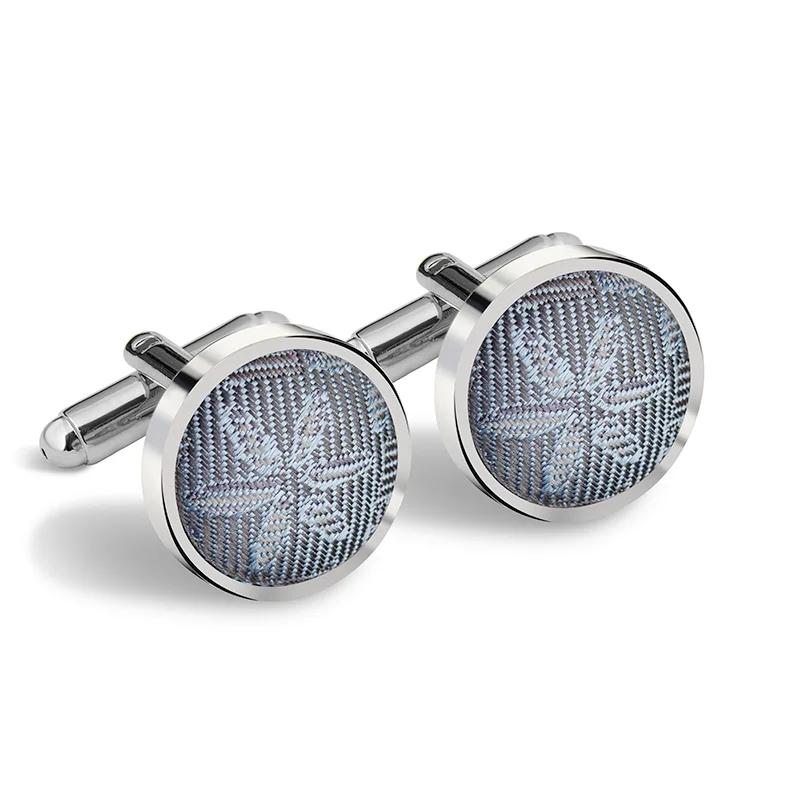 Cufflinks CROATA Thematic  Water fountain Light blue  Silk 100%  