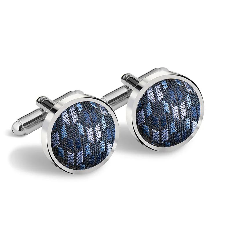 Cufflinks Thematic  Small shapes Dark blue  Silk 100%  