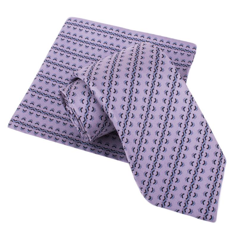 Cravat and pocket square set CROATA 7 Classic Limited edition Other Grey  Silk 100%  