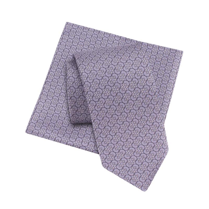 Cravat and pocket square set CROATA 7 Classic Limited edition Other Grey  Silk 100%  